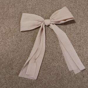 Taupe Chiffon Hair Bow